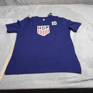 US Soccer Shirt Mens Large Blue US Football Team Christian Pulisic #10 $20 NEW